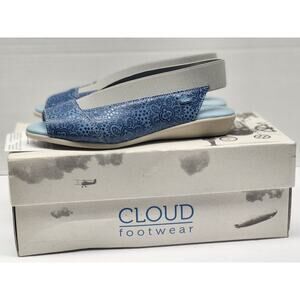 Women's Cloud Caliber Torrent Slingback Blue And Grey Size 36 Medium SRP $139